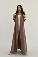 عبايه نص كلوش كريب صيفي