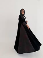 عباية مخمل مع حرير مغسول