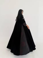 عباية مخمل مع حرير مغسول