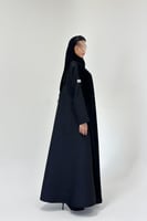 عباية تفتة هندي مع كريب نص كلوش