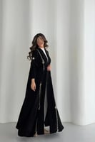 عباية ملكي كريب قصة ربع كلوش