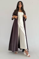 عبايه حرير مغسول نص كلوش