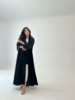 عباية كريب مع أكمام راكة