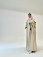 عباية جوخ مع جيوب قصة ربع كلوش