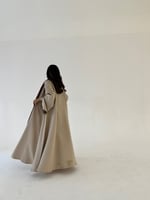 كريب مبطن أكمام بني