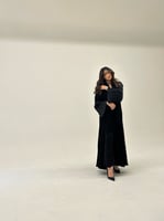 عباية كريب ملكي كم مكسر