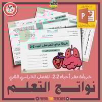 خريطة نواتج التعلم لمقرر أحياء 2-2 (قابل للتعديل)