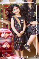 فستان شالكي اسود