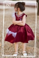 فستان الحروف عنابي(غامق)