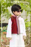 سديري عنابي ممزوج بنقوش السدو