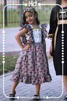 فستان شالكي رمادي2023