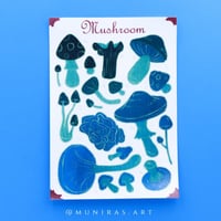 ملصقات الفطر الازرق