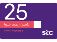 بطاقة شحن سوا 25 ريال