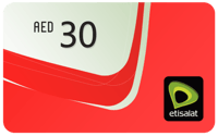بطاقة اتصالات الإماراتية 30 درهم