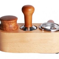 قاعدة خشبية مناسبة للمكبس والبورتافلتر والموزع - م...