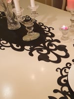 مفرش جلد وسط الطاوله