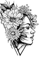 تصميم لفتاه مع الورد - شاشة حريرية