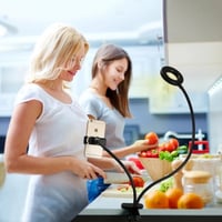 رينج لايت حامل الجوال بإضاءة LED