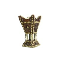 مدخن كلاسيكي لون غامق صغير مقاس ٢٠ سم