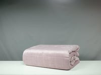 مفرش مضغوط ديم مخمل فرو لون وردي شتوي مفرد ونصف