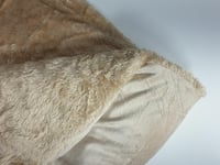 مفرش رسيل مخمل فرو لون بيج غامق شتوي مفرد ونصف