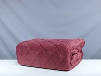 مفرش مضغوط ديمة مخمل فرو لون أحمر شتوي مزدوج