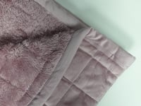 مفرش مضغوط ديم مخمل فرو لون وردي شتوي مفرد ونصف
