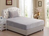 طقم شراشف مطاط مخمل 2 قطع مفرد ونصف ألوان متعددة 2...