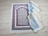 سجادة صلاة محراب دانتيل عنابي 80*cm 120