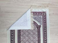 سجادة صلاة محراب دانتيل عنابي 80*cm 120