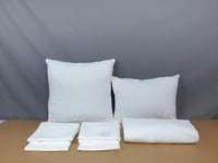 مفرش جويس أبيض فاخر مطرز 8 قطع صيفي مزدوج