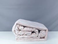 بطانية دفئ مخمل فرو ناعم لون وردي مفرد ونصف 180 *2...