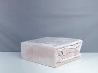 بطانية دفئ مخمل فرو ناعم لون وردي مفرد ونصف 180 *2...