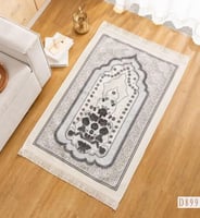 سجادة صلاة فلاور دانتيل رصاصي غامق 80*cm 120