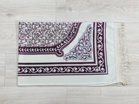 سجادة صلاة محراب دانتيل عنابي 80*cm 120