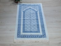 سجادة صلاة محراب دانتيل أزرق فاتح 80*cm 120