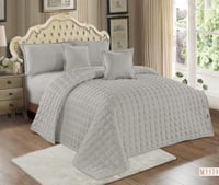 مفرش مضغوط جود مخمل لون رمادي فاتح شتوي مفرد ونصف