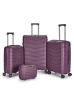 طقم شنط سفر مكون من 4 حقائب مقاوم للكسر لون بنفسجي