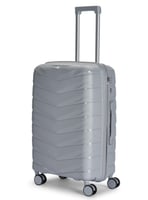 طقم شنط سفر مكون من 4 حقائب مقاوم للكسر رمادي فاتح