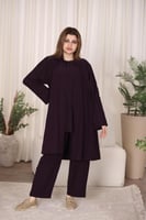 طقم جاكيت مع بلوزة وبنطلون خياطات طولية من بلاك وي...