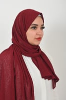 حجاب قطن شاش مخطط مميز من بلاك وينج – خفة وأناقة ت...