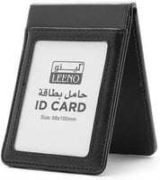 حامل بطاقة العمل، حامل البطاقة التعريفية، جلد، اسو...