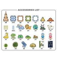 مدينة الحيوانات المضيئة 90 قطعة