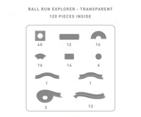 مغناطيس كروي شفاف 120 قطعة