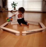 كولكشن ( عارضة التوازن ( خشبي سادة ) + خطوة التواز...