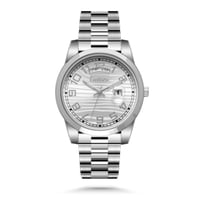 5 ساعة رجالية ستيل بلون فضي