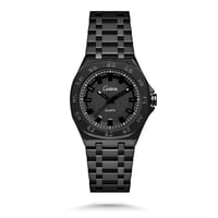 8 ساعة رجالية ستيل بلون أسود