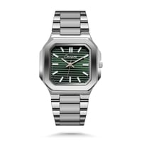 9 ساعة رجالية ستيل بلون فضي