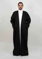 فروة كلاسيك جوخ دبل فيس اسود وجملي