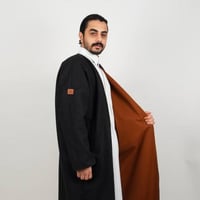 فروة كلاسيك جوخ دبل فيس اسود وجملي